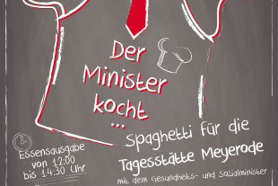 Der Minister kocht… Spaghetti für die Tagesstätte in Meyerode
